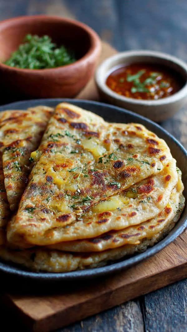 Stuffed Cheese Kulcha